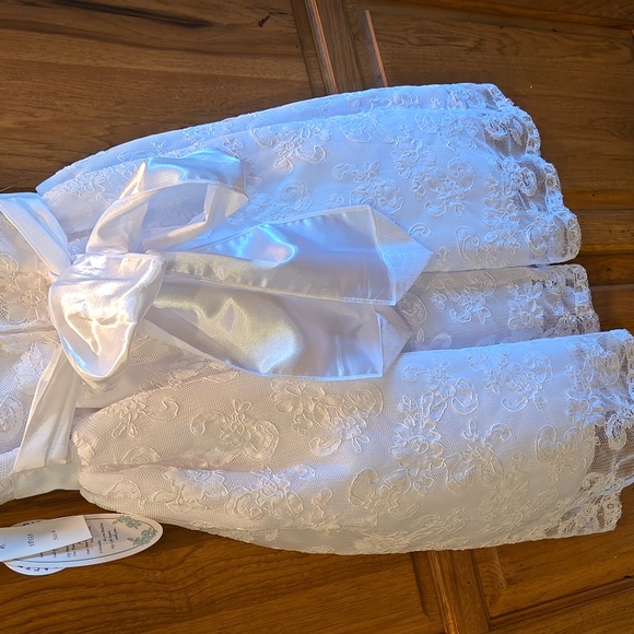 Sweet Pea & Lilli Girl's White Embroidered Tulle Dress First Communion, Easter - Picture 14 of 16